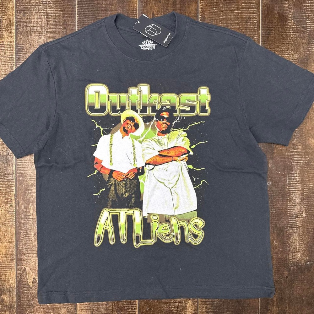 Original Use Outkast Black Cotton Graphic Tee Boxy Fit T-Shirt OutKast ATLeins